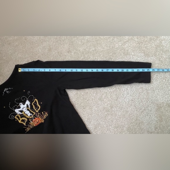 Halloween Long Sleeve Tee with Embroidery - Size: Medium (8-10) - Picture 5 of 7